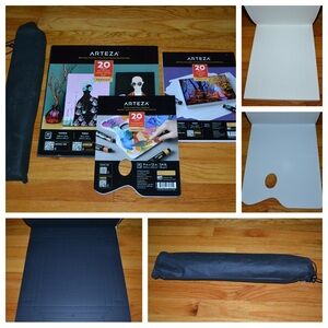 Arteza art set with pop-up easel - NEW